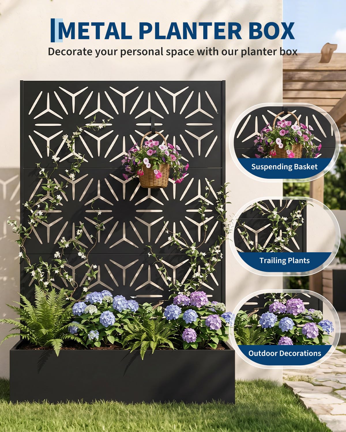 Plants X - Fioriera in metallo per tutte le