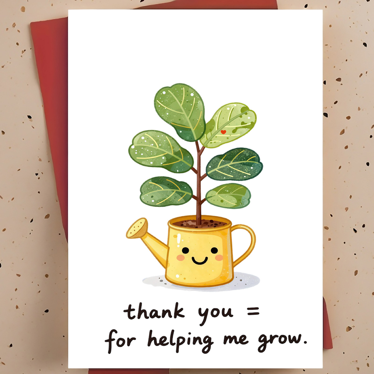 Plant Parents - 1 biglietto di ringraziamento dolce e