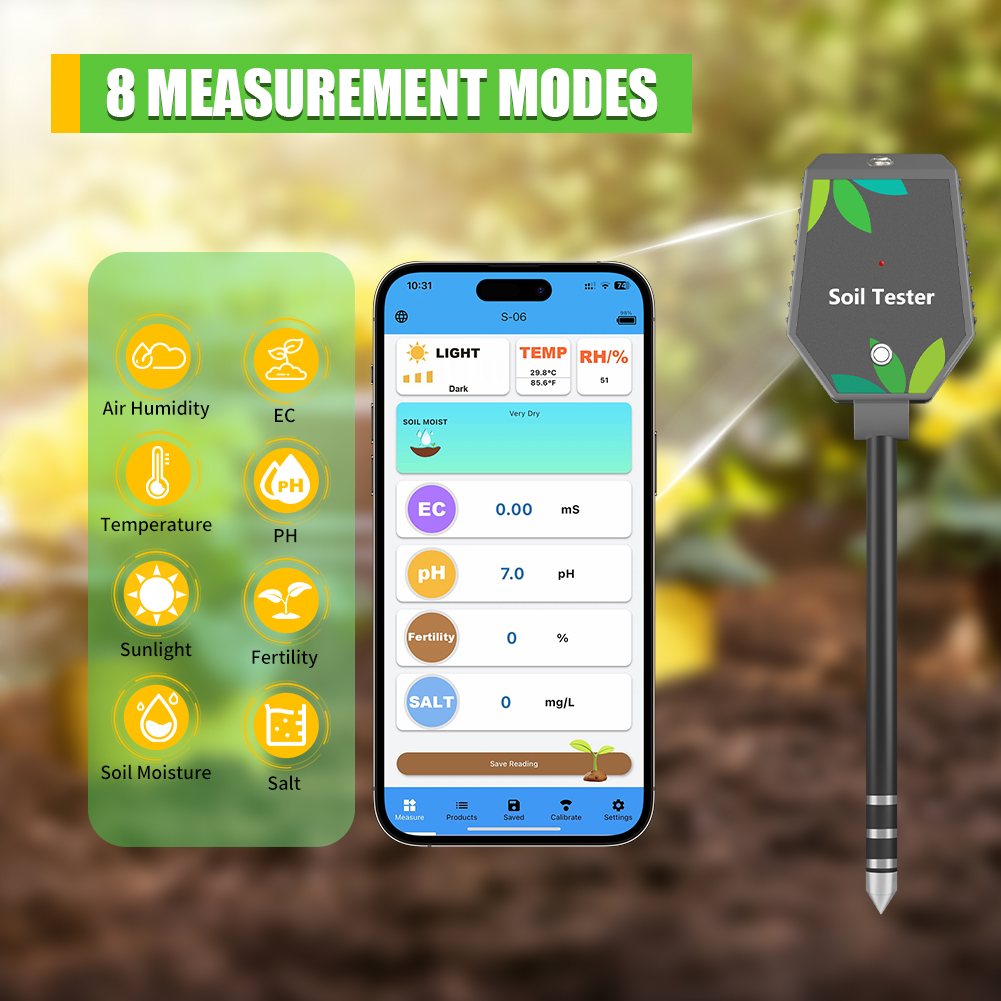 Yieryi 8 in 1 Tester intellige - Plant Parent App recensione e prezzo