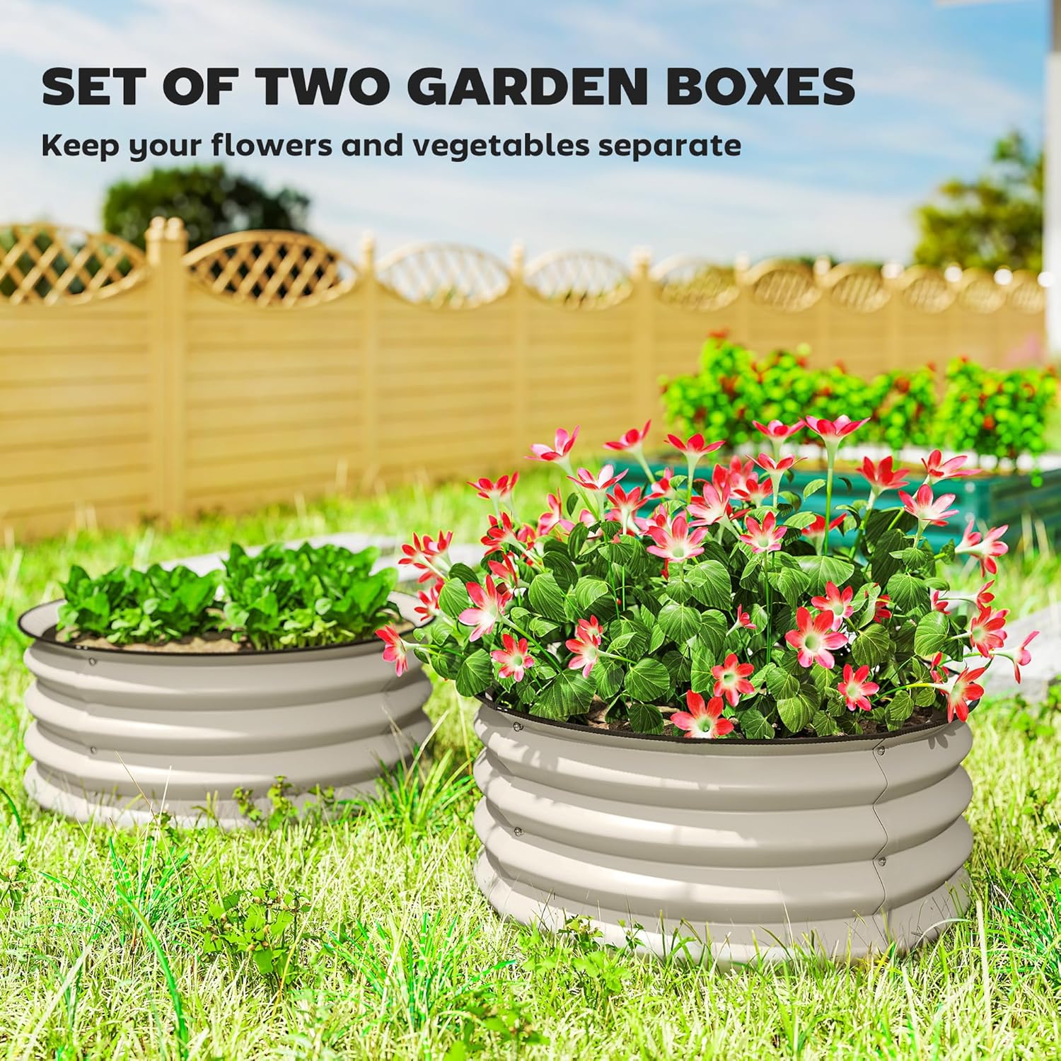 Set di 2 aiuole rialzate zinca - Plants X recensione e prezzo